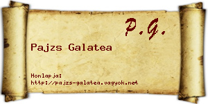 Pajzs Galatea névjegykártya